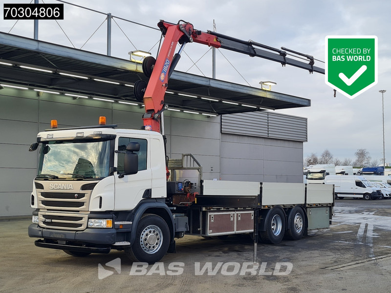 Scania P360 P 6X2 HMF 1820-K4 Kran Crane Lift+Steering Axle Air suspension Euro 6 - Camion platformă, Camion cu macara: Foto 1 Scania P360 P 6X2 HMF 1820-K4 Kran Crane Lift+Steering Axle Air suspension Euro 6 - Camion platformă, Camion cu macara: Foto 1