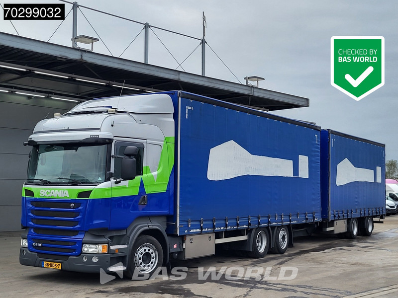 Scania R410 R 6X2 NL-Combi Curtainsides Lift+steering axle Automatic Euro 6 - Camion cu prelată: Foto 1 Scania R410 R 6X2 NL-Combi Curtainsides Lift+steering axle Automatic Euro 6 - Camion cu prelată: Foto 1