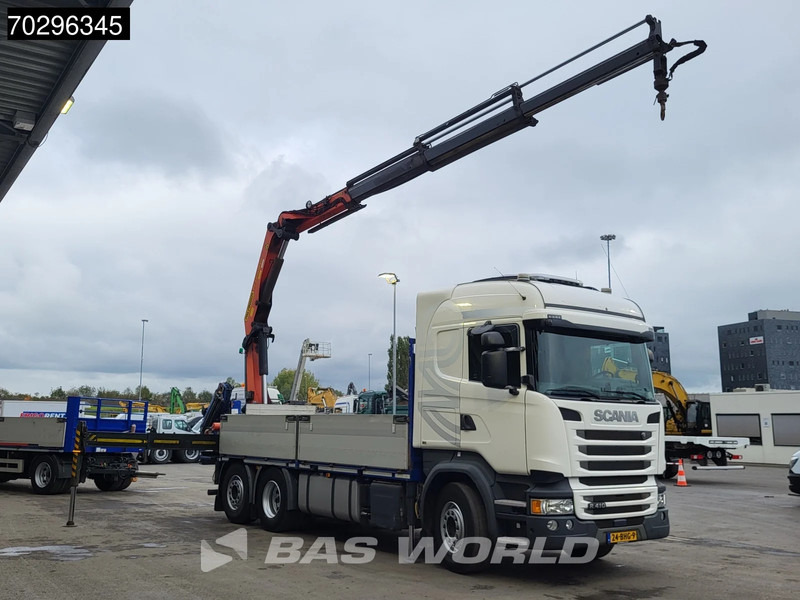 Scania R410 R 6X2 NL-Truck Palfinger PK22002-EH Crane Kran Lift+Steering-Axle Euro 6 - Camion platformă, Camion cu macara: Foto 3 Scania R410 R 6X2 NL-Truck Palfinger PK22002-EH Crane Kran Lift+Steering-Axle Euro 6 - Camion platformă, Camion cu macara: Foto 3