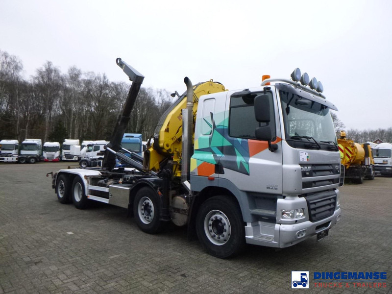 DAF CF 85.410 8x2 Hyva container hook + crane - Camion cu macara: Foto 2 DAF CF 85.410 8x2 Hyva container hook + crane - Camion cu macara: Foto 2