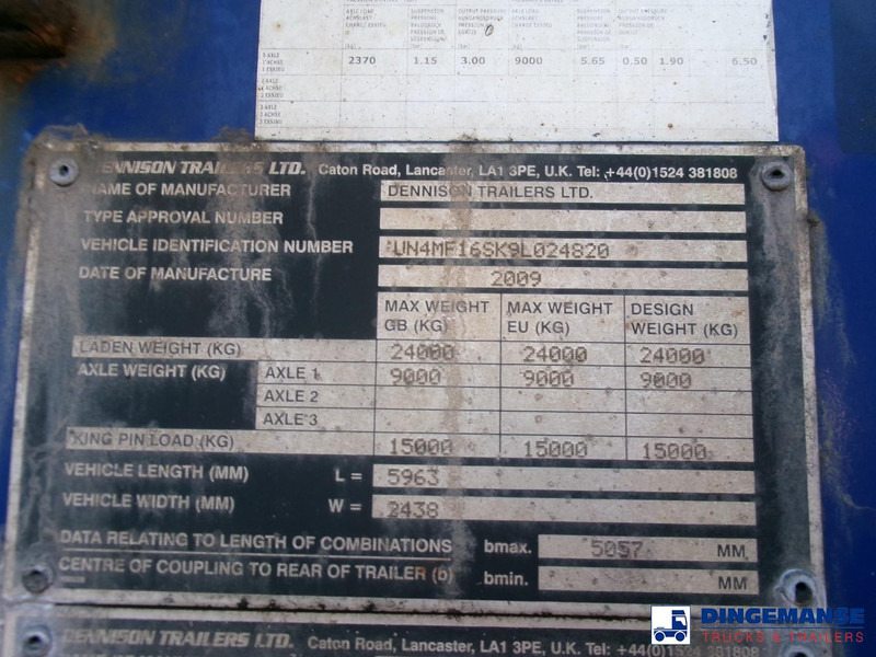 Semiremorcă transport containere/ Swap body Dennison Stack - 3 x splitter container chassis 20-30-40-45 ft: Foto 18