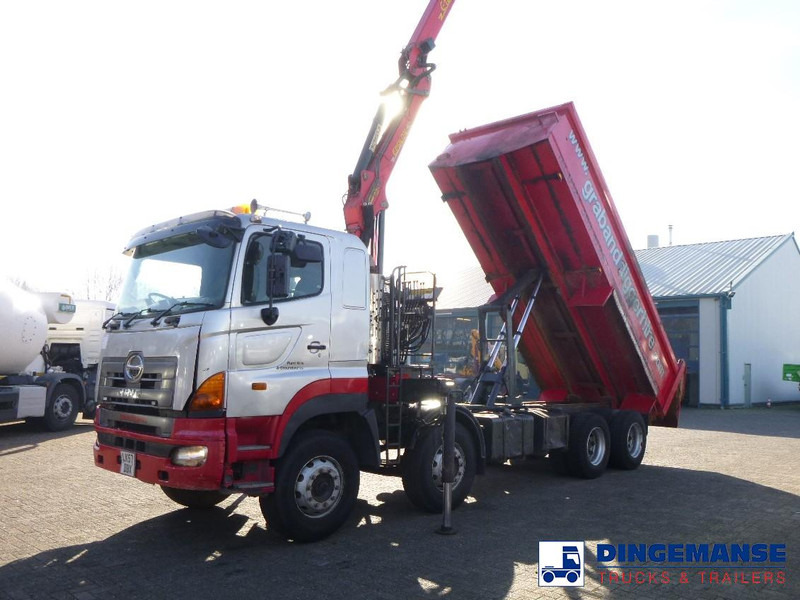 Hino FY1EUKA 8x4 tipper RHD + Palfinger E120L + grapple - Camion cu macara: Foto 1 Hino FY1EUKA 8x4 tipper RHD + Palfinger E120L + grapple - Camion cu macara: Foto 1