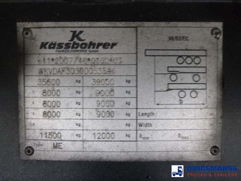 Semiremorcă prelată Kässbohrer Curtain side Mega trailer 98.5 m3: Foto 14