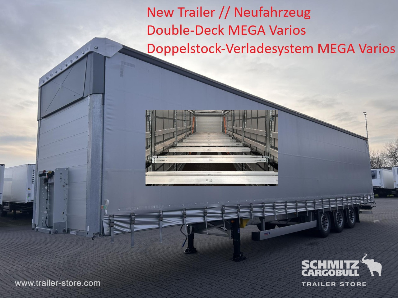 SCHMITZ Auflieger Curtainsider Mega Double deck - Semiremorcă prelată: Foto 1 SCHMITZ Auflieger Curtainsider Mega Double deck - Semiremorcă prelată: Foto 1