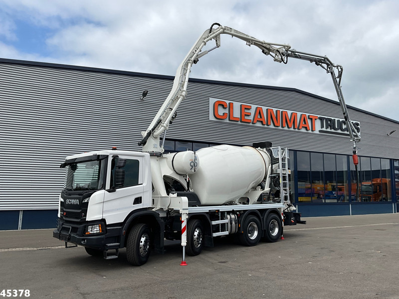 Scania P 450 XT 8x4 Euro 6 Retarder CIFA 7m³ Mixer + Pumi Pump 25 m³ NEW & UNUSED! - Autopompă de beton: Foto 1 Scania P 450 XT 8x4 Euro 6 Retarder CIFA 7m³ Mixer + Pumi Pump 25 m³ NEW & UNUSED! - Autopompă de beton: Foto 1
