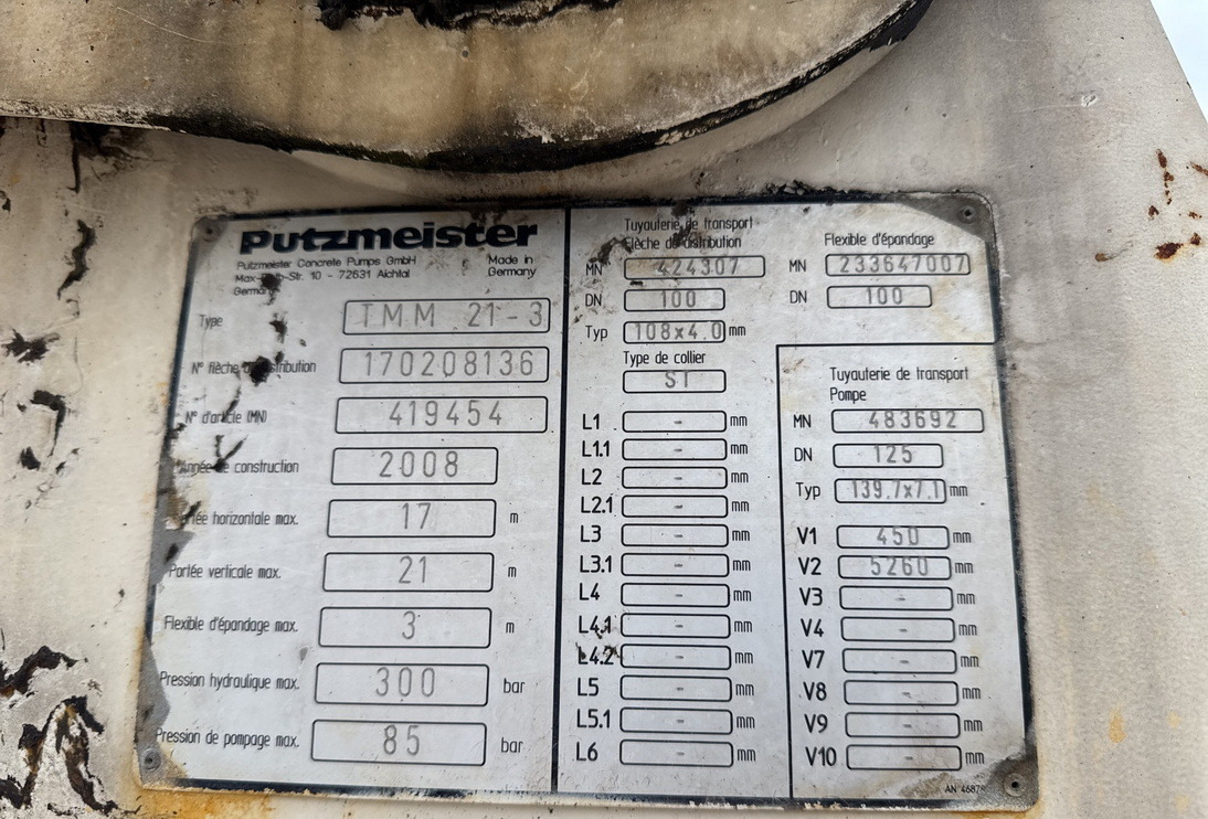 Autopompă de beton MAN TGS 32.400 8x4 Concrete Mixer Pump truck / 426 MTH !!! / 18 meters: Foto 21