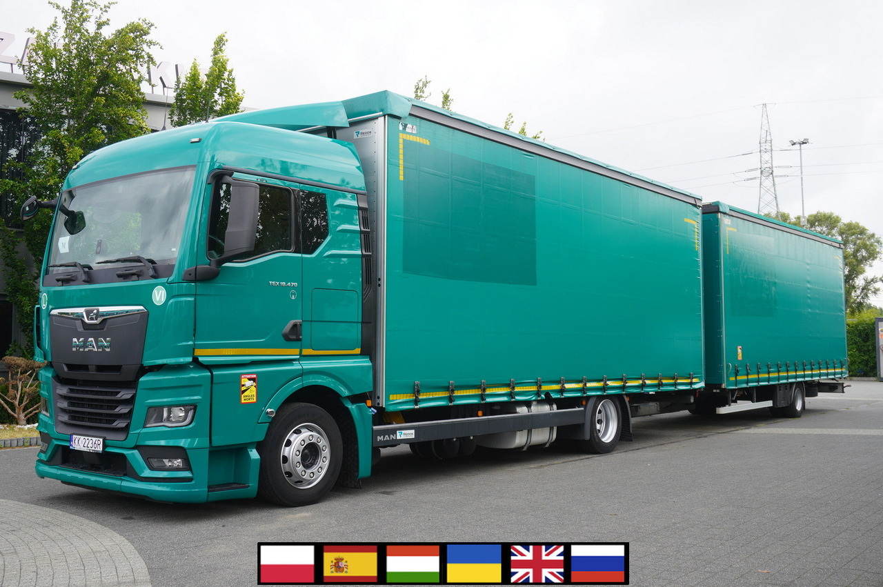 MAN TGX 18.470 / Trailer 19 EPAL / Curtainsider 19 EPAL / 2022 / Retarder / 15 units - Camion cu prelată: Foto 1 MAN TGX 18.470 / Trailer 19 EPAL / Curtainsider 19 EPAL / 2022 / Retarder / 15 units - Camion cu prelată: Foto 1