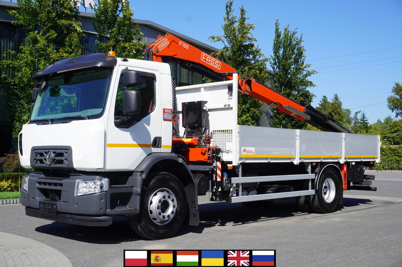 RENAULT C320 P 4x2 / FASSI crane 6.2 T / range 10 m / Flatbed 15 EPAL / 50 tho. km! - Camion cu macara: Foto 1 RENAULT C320 P 4x2 / FASSI crane 6.2 T / range 10 m / Flatbed 15 EPAL / 50 tho. km! - Camion cu macara: Foto 1