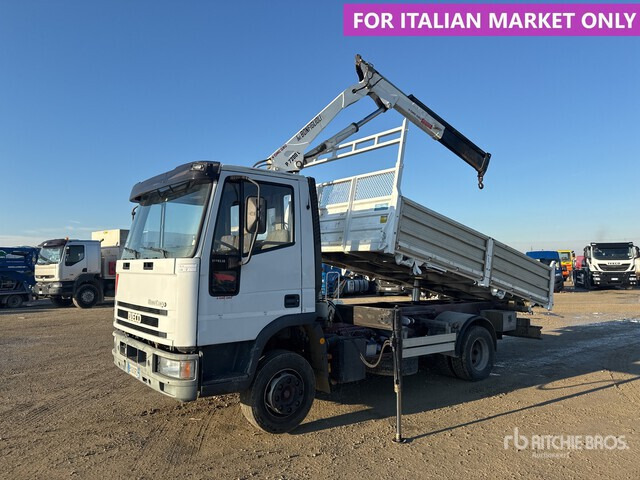 2002 Iveco Eurocargo 110EL18 Bonfiglioli P7200L 1980 kg on 4x2 Dump Truck with Crane - Camion basculantă: Foto 2 2002 Iveco Eurocargo 110EL18 Bonfiglioli P7200L 1980 kg on 4x2 Dump Truck with Crane - Camion basculantă: Foto 2