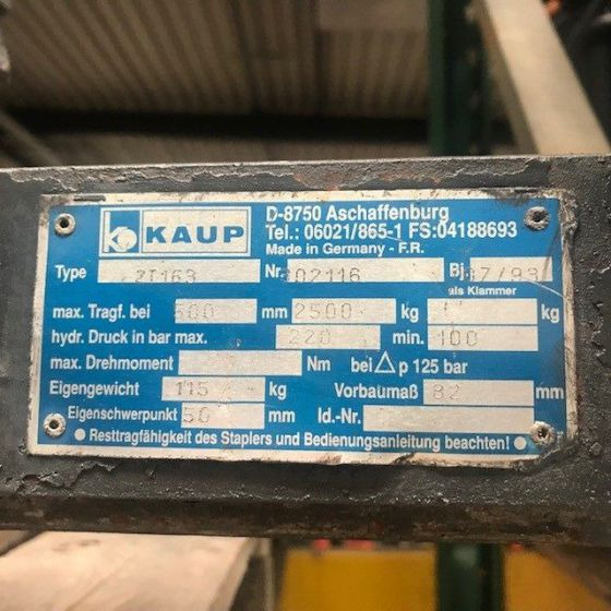 Ataşament pentru Stivuitor Kaup Fork positoner with sideshift: Foto 1