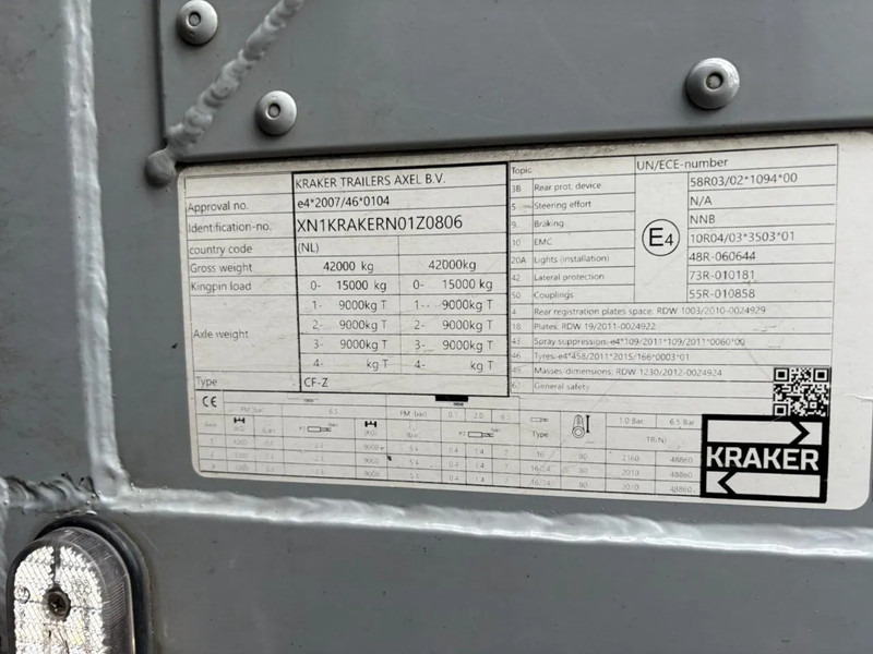 Semiremorcă cu podea culisantă kraker K-Force 92m3 160.470KM! 10MM Cargo Floor Agrar/GMP use Liftas APK 10/2026: Foto 17 Semiremorcă cu podea culisantă kraker K-Force 92m3 160.470KM! 10MM Cargo Floor Agrar/GMP use Liftas APK 10/2026: Foto 17