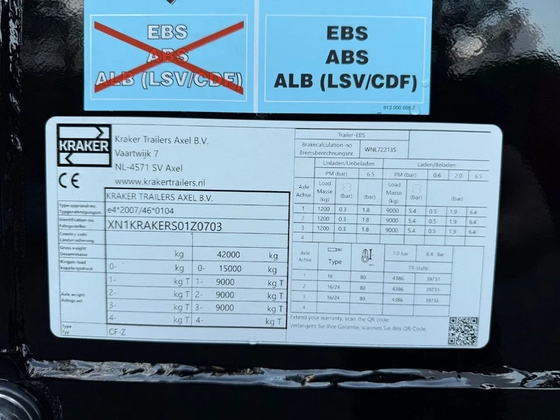 Semiremorcă cu podea culisantă nou kraker K-Force 92m3 Black, Liftas - 10MM Vloer, Afstandsbediening: Foto 19 Semiremorcă cu podea culisantă nou kraker K-Force 92m3 Black, Liftas - 10MM Vloer, Afstandsbediening: Foto 19