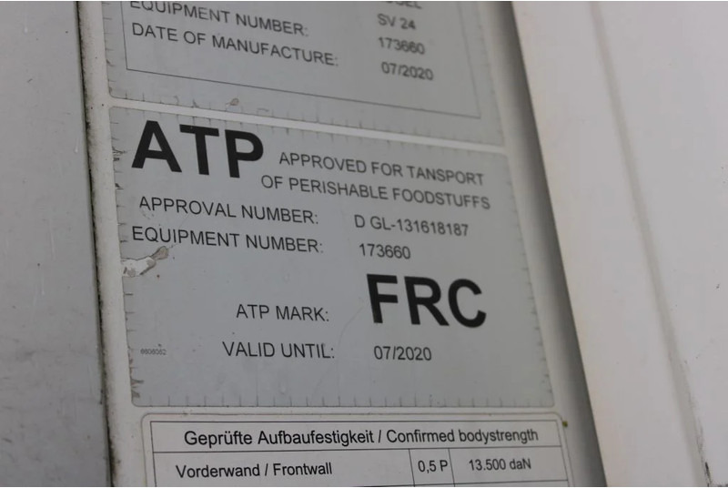 Semiremorcă frigider Kögel CARRIER VECTOR 1950 + 2.67 + ATP: Foto 13 Semiremorcă frigider Kögel CARRIER VECTOR 1950 + 2.67 + ATP: Foto 13