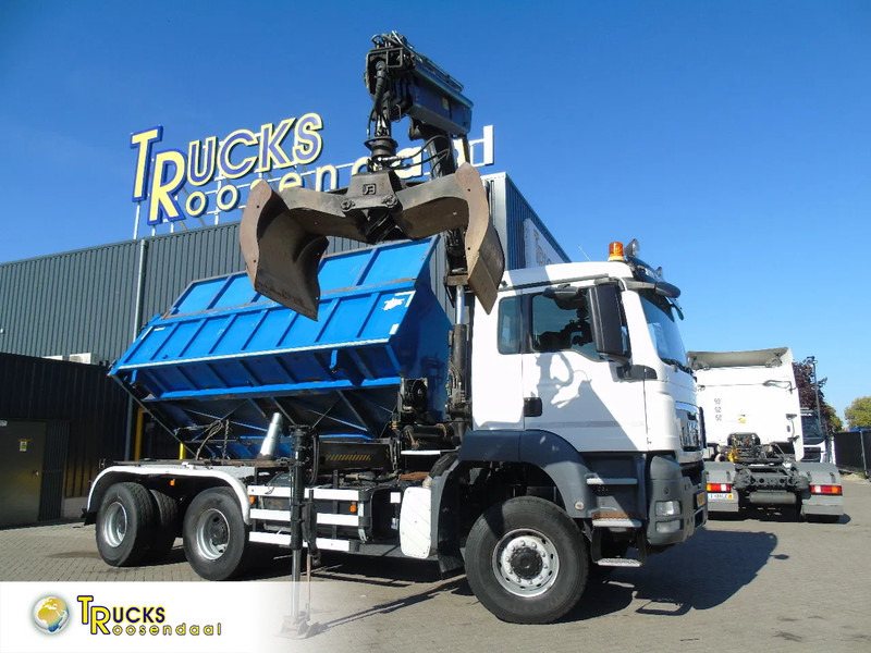 MAN TGS 26.400 + 6x6 + HIAB 166 E3 HIPRO + 3SIDE TIPPER - Camion cu macara: Foto 1 MAN TGS 26.400 + 6x6 + HIAB 166 E3 HIPRO + 3SIDE TIPPER - Camion cu macara: Foto 1