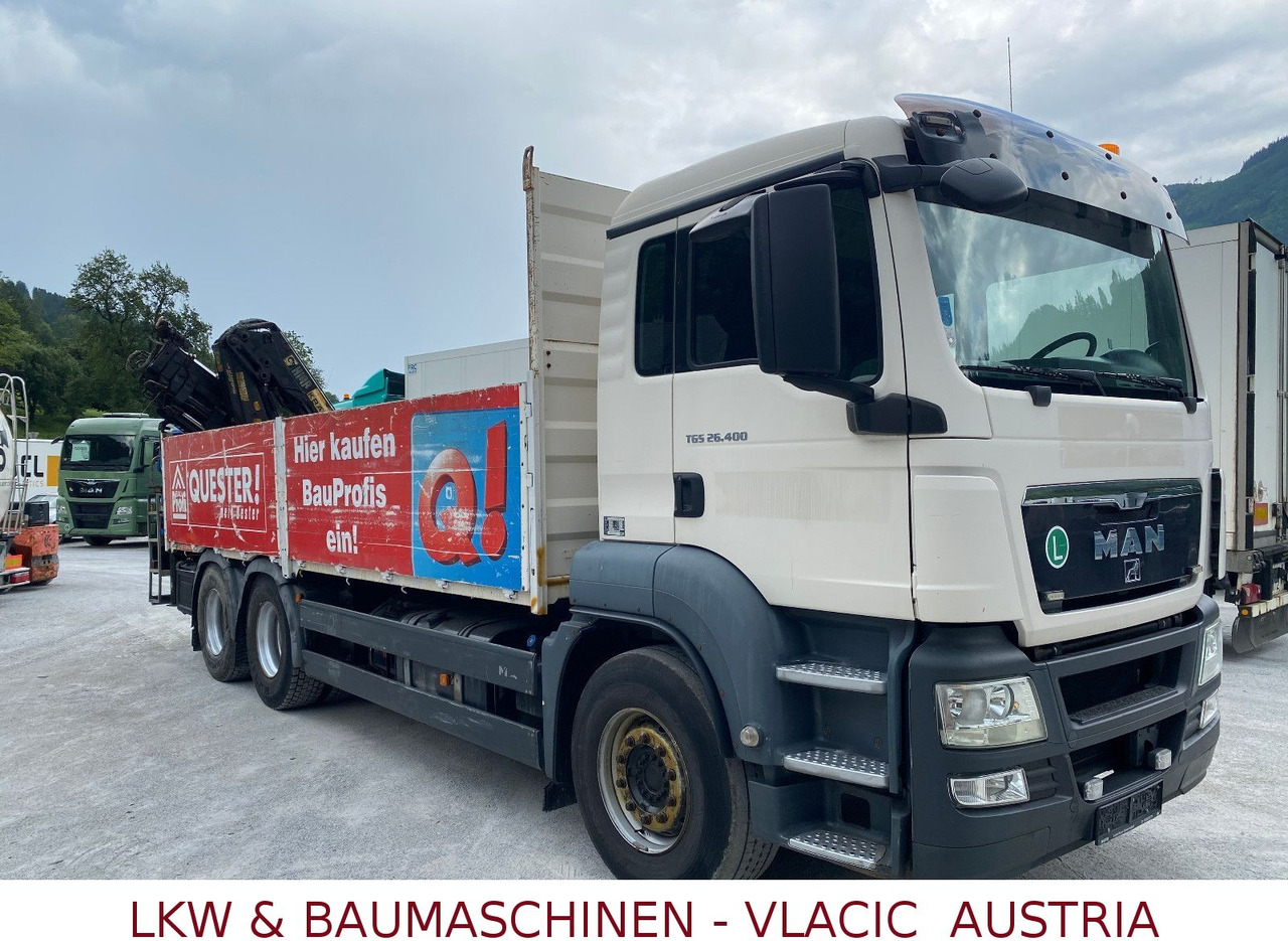 MAN TGS 26.400 6x4 mit Kran HIAB 166 - Camion platformă, Camion cu macara: Foto 2 MAN TGS 26.400 6x4 mit Kran HIAB 166 - Camion platformă, Camion cu macara: Foto 2
