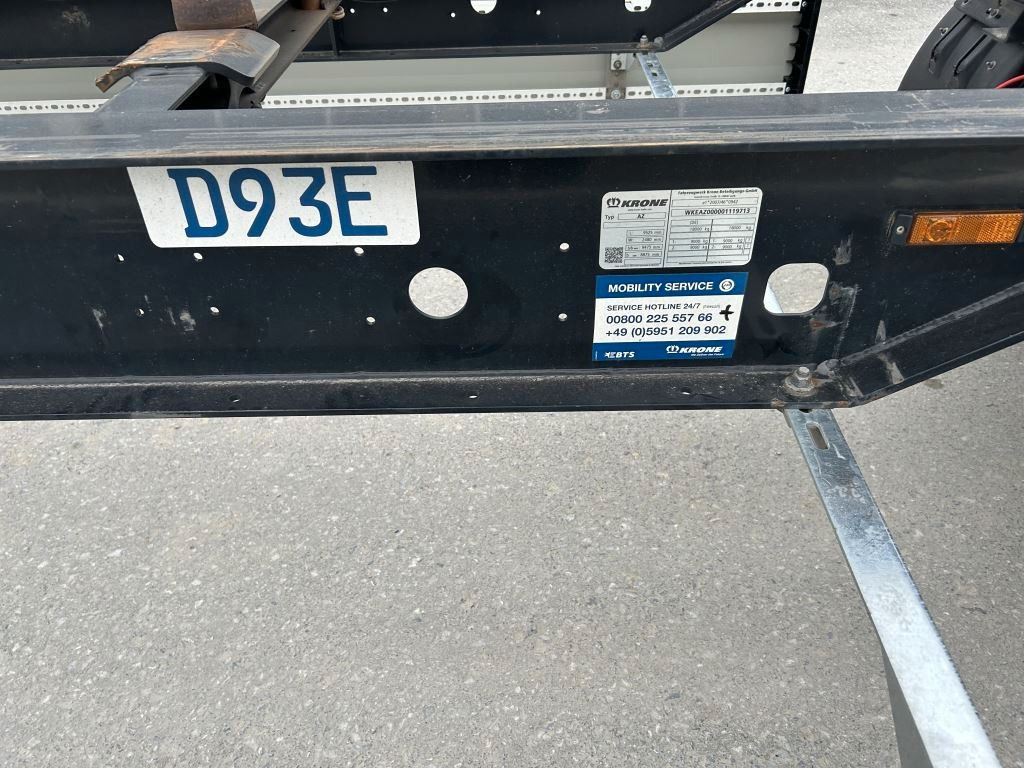 Krone 2 Achswechselfahrgestell, Typ: MAXI AZW 18 eL3B7 - Remorcă transport containere/ Swap body: Foto 3 Krone 2 Achswechselfahrgestell, Typ: MAXI AZW 18 eL3B7 - Remorcă transport containere/ Swap body: Foto 3