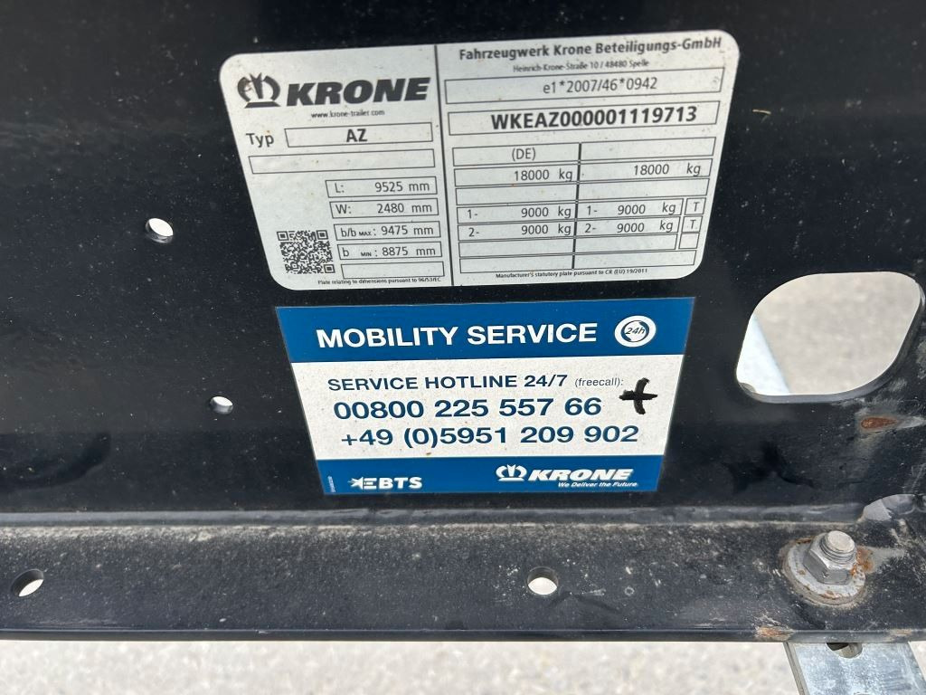 Krone 2 Achswechselfahrgestell, Typ: MAXI AZW 18 eL3B7 - Remorcă transport containere/ Swap body: Foto 4 Krone 2 Achswechselfahrgestell, Typ: MAXI AZW 18 eL3B7 - Remorcă transport containere/ Swap body: Foto 4