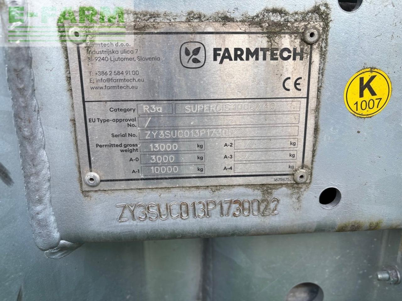 Maşină de împrăştiat îngrăşăminte Farmtech Supercis 1000: Foto 7 Maşină de împrăştiat îngrăşăminte Farmtech Supercis 1000: Foto 7