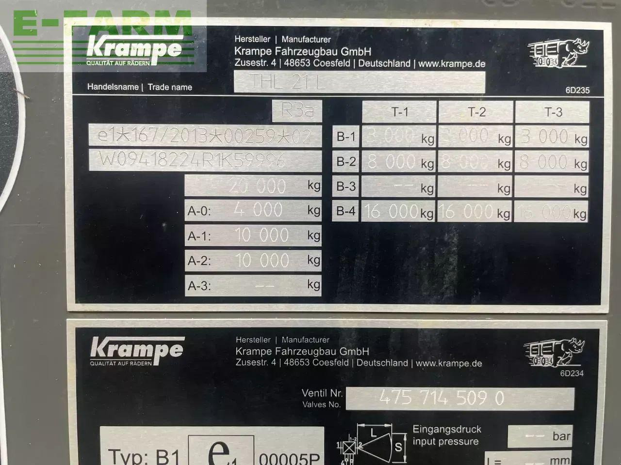 Krampe thl 21l - Remorcă autobasculantă agricolă: Foto 4 Krampe thl 21l - Remorcă autobasculantă agricolă: Foto 4