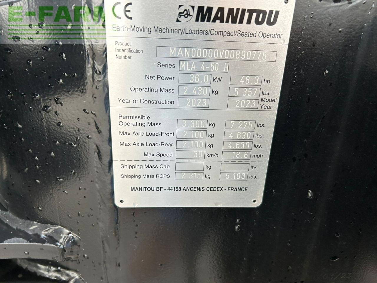 Mini excavator Manitou hoflader mla 4-50: Foto 12