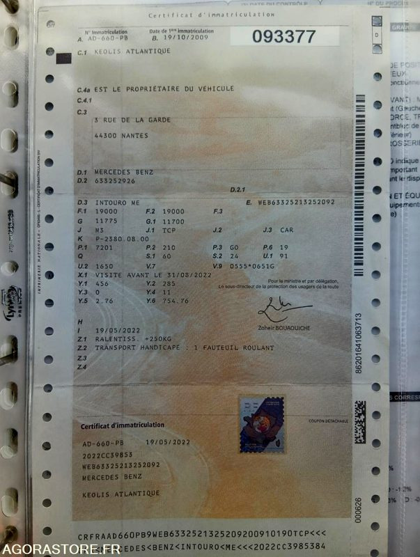 MERCEDES INTOURO N°093377 - Autobuz școlar: Foto 4 MERCEDES INTOURO N°093377 - Autobuz școlar: Foto 4