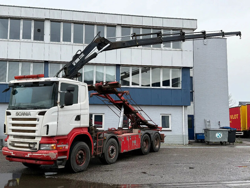 Scania R500 V8 8X4 + HIAB 220-5 + REMOTE + CABLELIFT - FULL STEEL SUSP. MANUAL GEAR. BIG AXLES - Camion cu macara: Foto 2 Scania R500 V8 8X4 + HIAB 220-5 + REMOTE + CABLELIFT - FULL STEEL SUSP. MANUAL GEAR. BIG AXLES - Camion cu macara: Foto 2