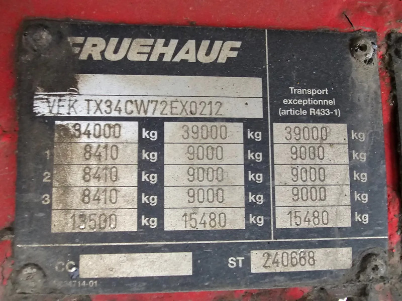 Semiremorcă prelată Fruehauf TX34 - SMB - DISC: Foto 9