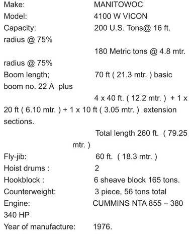 Macara pe senile Kobelco Manitowoc 4100 W Vicon Crawler Crane - 79.25 Meter - 200 Tons: Foto 13
