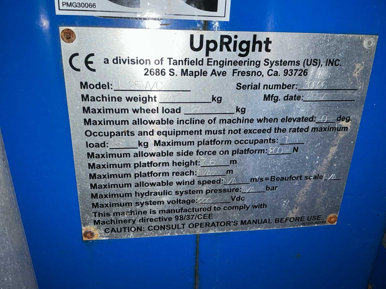 2007 UPRIGHT LL25 A-C AERIAL WORK PLATFORM - Autopropulsată platformă: Foto 2 2007 UPRIGHT LL25 A-C AERIAL WORK PLATFORM - Autopropulsată platformă: Foto 2