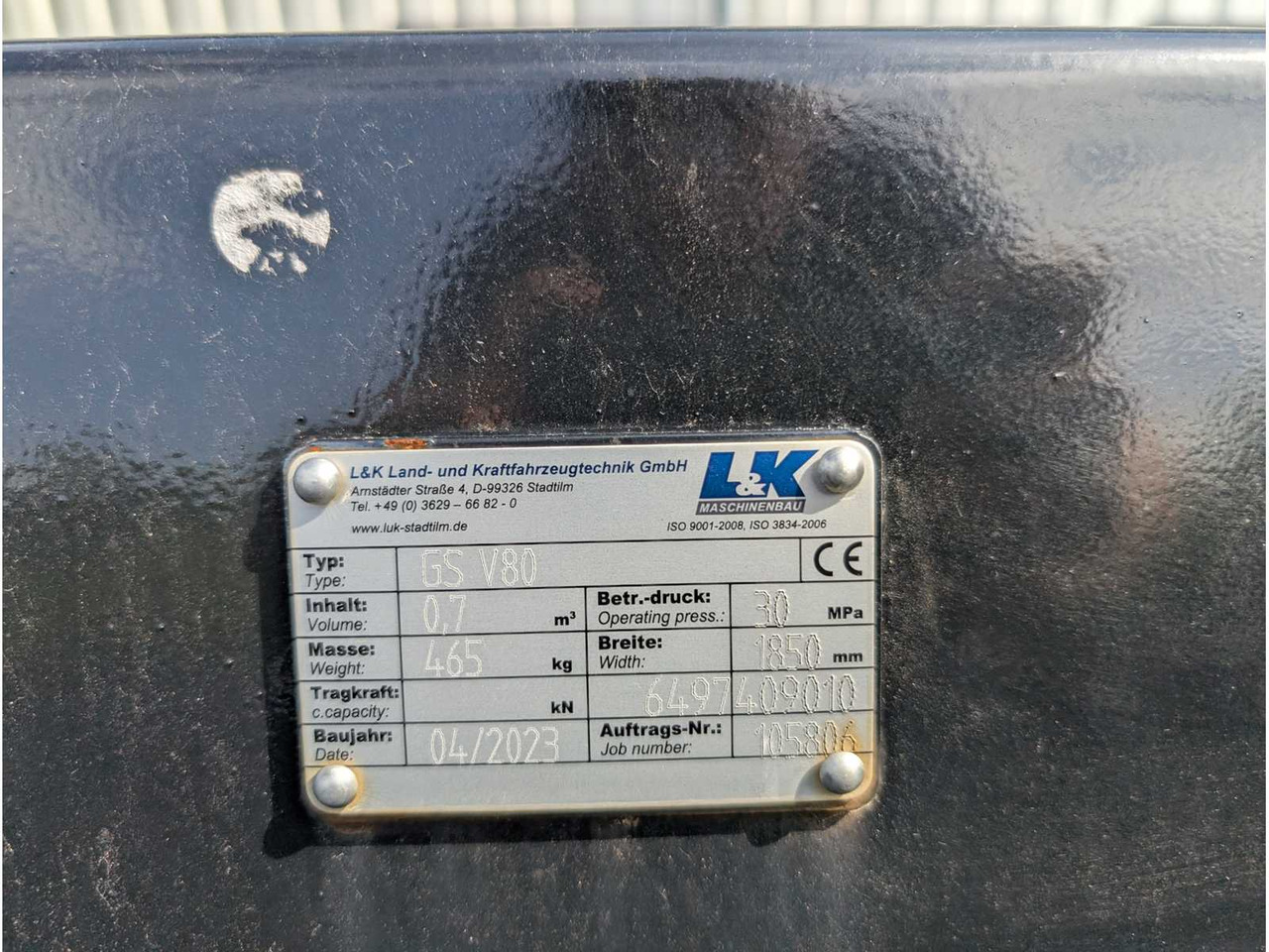 L&K - GS V80 - 2023 - UNI BUCKET WITH U-BLADE - AS - 1850 MM - 0.8 CBM - Încărcător frontal pe pneuri: Foto 2 L&K - GS V80 - 2023 - UNI BUCKET WITH U-BLADE - AS - 1850 MM - 0.8 CBM - Încărcător frontal pe pneuri: Foto 2