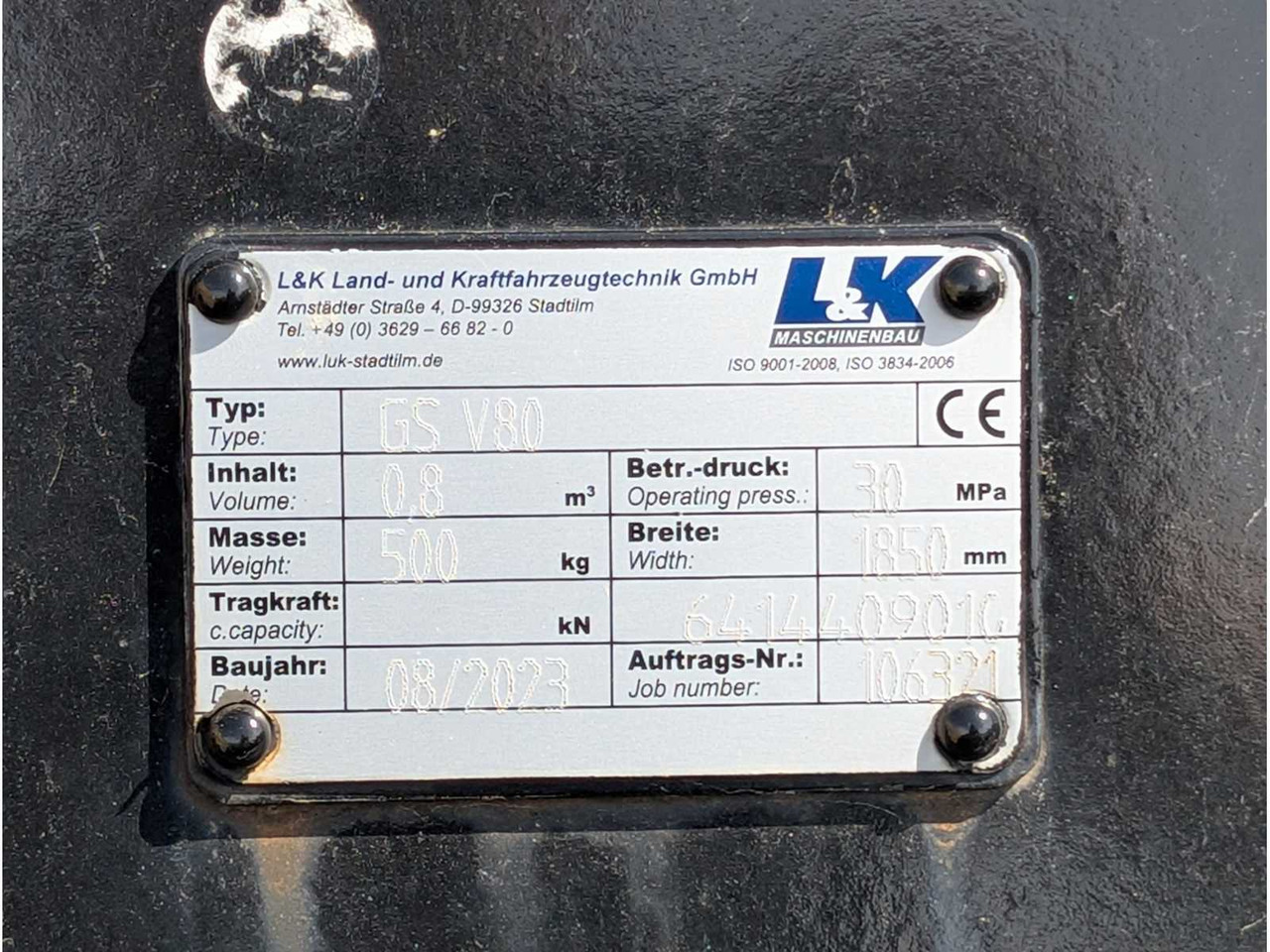 L&K - GS V80 - 2023 - UNI BUCKET WITH U-BLADE - AS - 1850 MM - 0.8 CBM - Încărcător frontal pe pneuri: Foto 2 L&K - GS V80 - 2023 - UNI BUCKET WITH U-BLADE - AS - 1850 MM - 0.8 CBM - Încărcător frontal pe pneuri: Foto 2