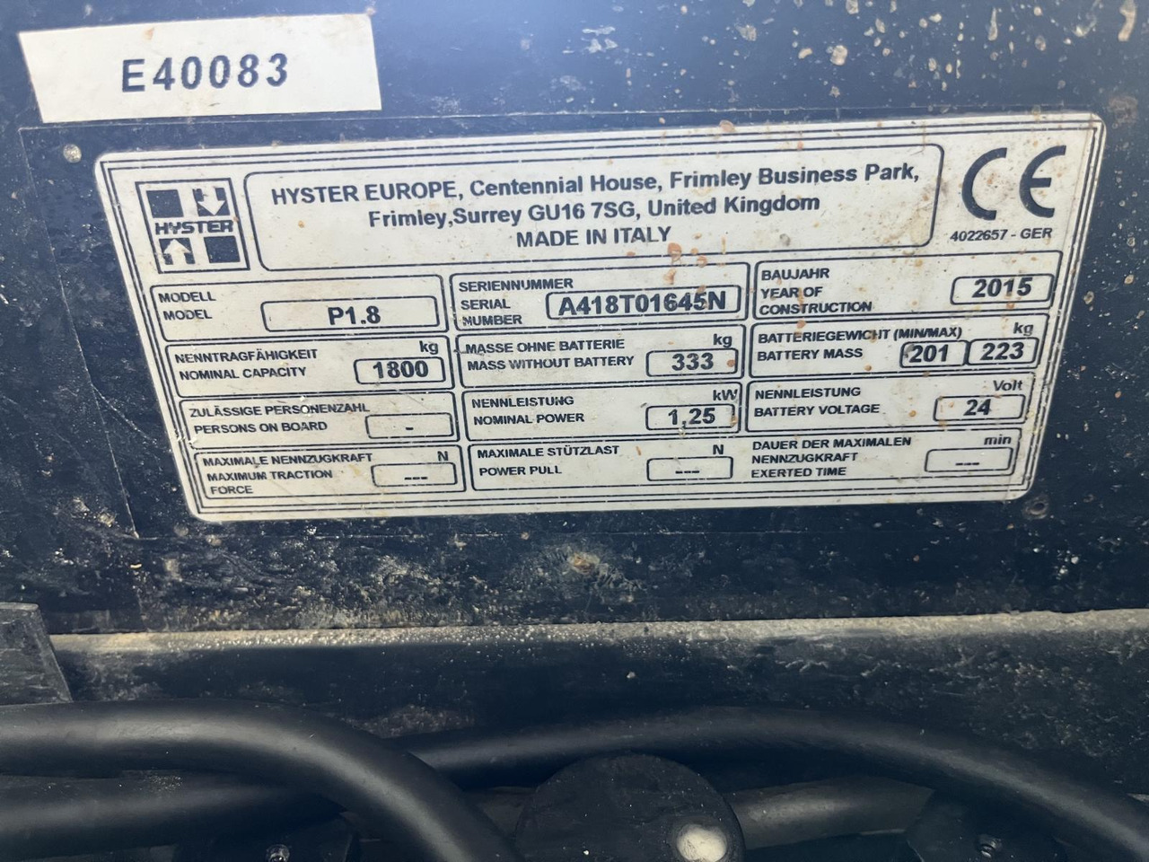 Hyster P1.8 - Transpalet manual: Foto 4 Hyster P1.8 - Transpalet manual: Foto 4