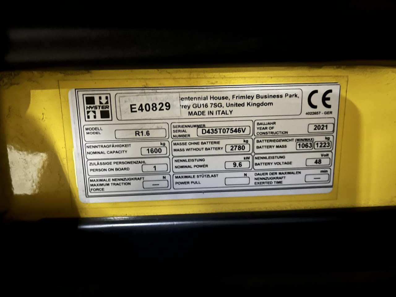 Hyster R1.6 - Stivuitor cu catarg retractabil: Foto 4 Hyster R1.6 - Stivuitor cu catarg retractabil: Foto 4