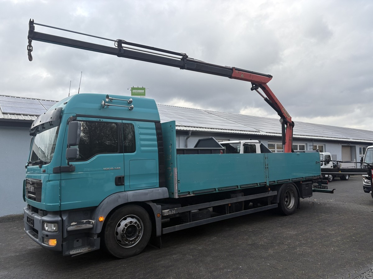 MAN TGM 18.340 PK 12002 EH Funk Ladekran sofort verf - Camion platformă, Camion cu macara: Foto 1 MAN TGM 18.340 PK 12002 EH Funk Ladekran sofort verf - Camion platformă, Camion cu macara: Foto 1
