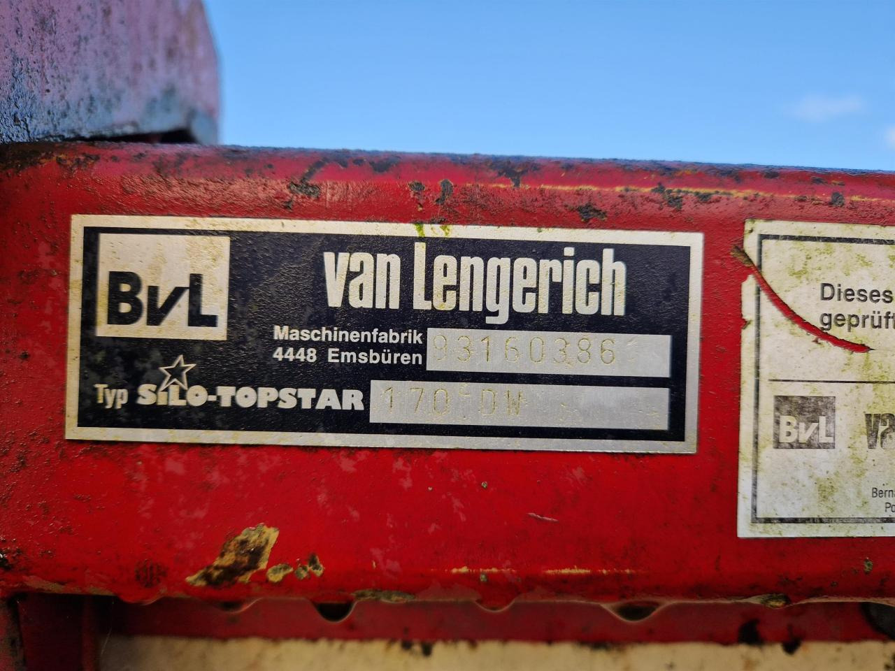 BVL - van Lengerich Topstar 170 DW - Utilaje de creştere vite: Foto 3 BVL - van Lengerich Topstar 170 DW - Utilaje de creştere vite: Foto 3
