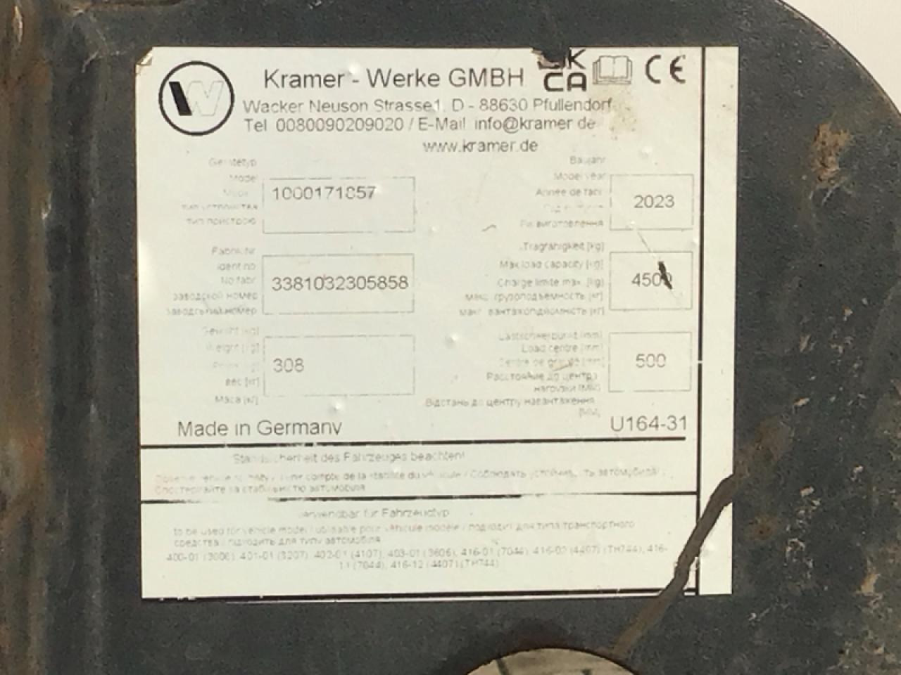 Kramer 1200 mm Palettengabel - Încarcator frontal pentru tractor: Foto 4 Kramer 1200 mm Palettengabel - Încarcator frontal pentru tractor: Foto 4