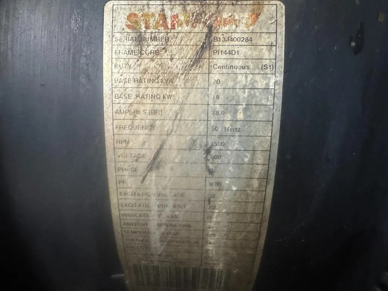 Hatz 2M41 Stamford 20 kVA generatorset - Generator electric: Foto 5 Hatz 2M41 Stamford 20 kVA generatorset - Generator electric: Foto 5