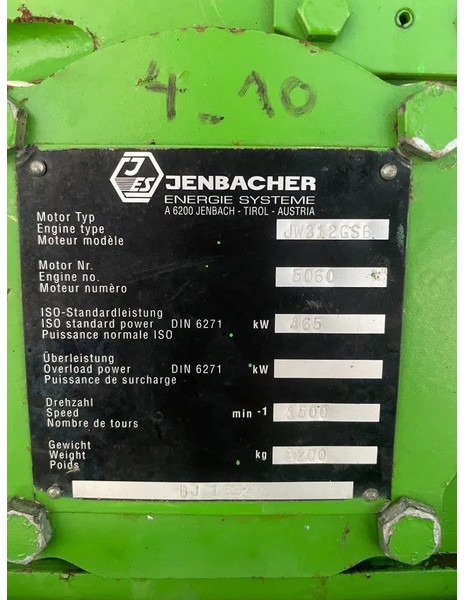 Generator electric Jenbacher JW312 GSB Stamford 910 kVA gas generatorset: Foto 14 Generator electric Jenbacher JW312 GSB Stamford 910 kVA gas generatorset: Foto 14