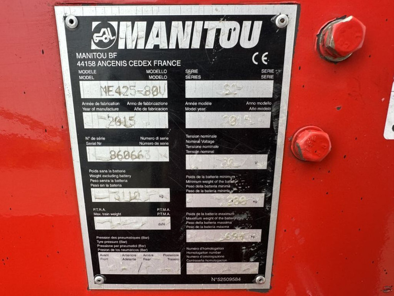 Manitou ME425-80V 2.5 ton Triplex Freelift Sideshift Elektra Heftruck - Electrostivuitor: Foto 3 Manitou ME425-80V 2.5 ton Triplex Freelift Sideshift Elektra Heftruck - Electrostivuitor: Foto 3