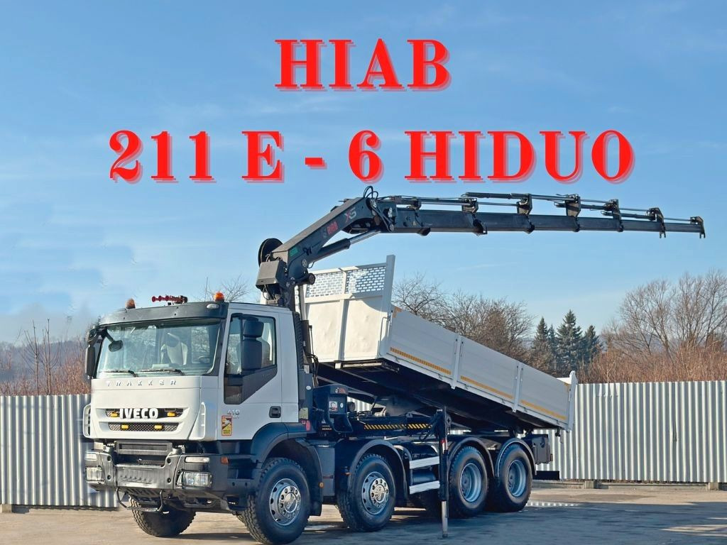 Iveco TRAKKER * HIAB 211 E - 6 HIDUO+ FUNK / 8x4 *TOP - Camion basculantă, Camion cu macara: Foto 1 Iveco TRAKKER * HIAB 211 E - 6 HIDUO+ FUNK / 8x4 *TOP - Camion basculantă, Camion cu macara: Foto 1