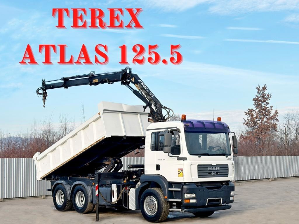 MAN TGA 26.350 * KIPPER 4,90m + TEREX ATLAS * 6x4 * - Camion basculantă, Camion cu macara: Foto 1 MAN TGA 26.350 * KIPPER 4,90m + TEREX ATLAS * 6x4 * - Camion basculantă, Camion cu macara: Foto 1