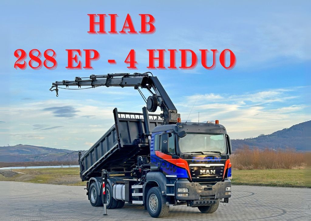 MAN TGS 33.480 * HIAB 288 EP - 4 HIDUO/ FUNK * 6x4 MAN TGS 33.480 * HIAB 288 EP - 4 HIDUO/ FUNK * 6x4 - Camion cu macara, Camion basculantă: Foto 1 MAN TGS 33.480 * HIAB 288 EP - 4 HIDUO/ FUNK * 6x4 MAN TGS 33.480 * HIAB 288 EP - 4 HIDUO/ FUNK * 6x4 - Camion cu macara, Camion basculantă: Foto 1