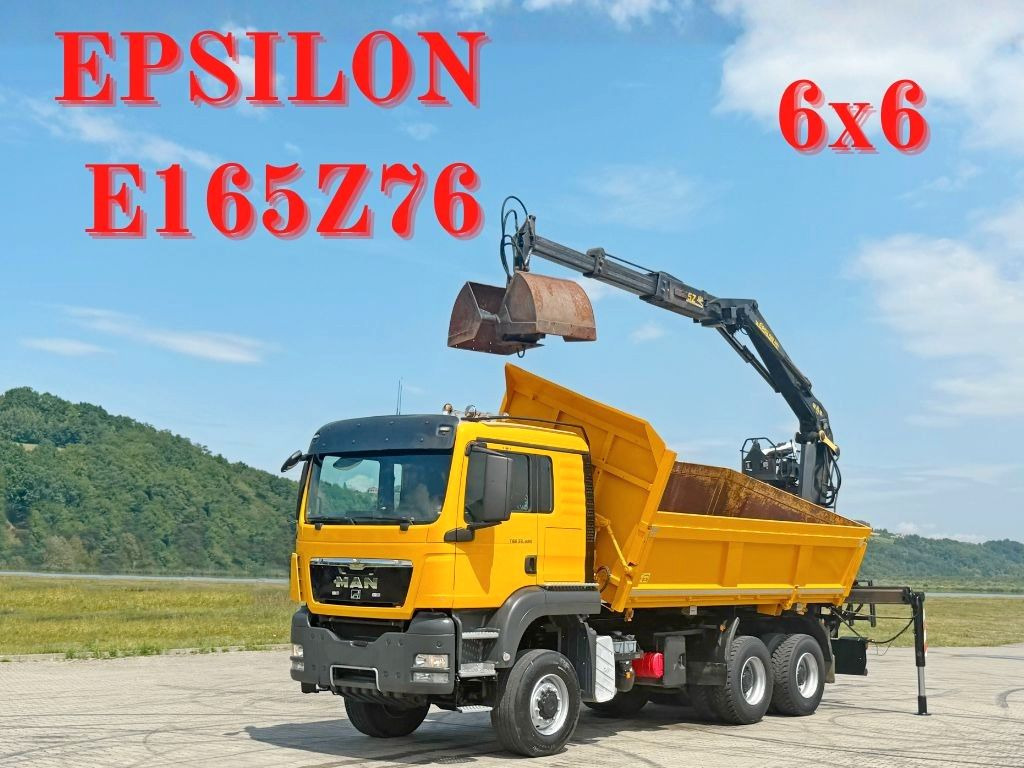 MAN TGS 33.480*KIPPER 5,10m * EPSILON E165Z76* 6x6 MAN TGS 33.480*KIPPER 5,10m * EPSILON E165Z76* 6x6 - Camion cu macara, Camion basculantă: Foto 1 MAN TGS 33.480*KIPPER 5,10m * EPSILON E165Z76* 6x6 MAN TGS 33.480*KIPPER 5,10m * EPSILON E165Z76* 6x6 - Camion cu macara, Camion basculantă: Foto 1