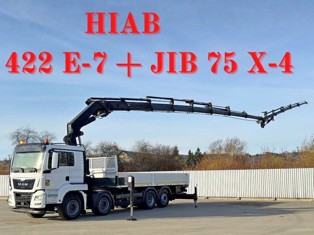 MAN TGS 35.440* HIAB 422 E-7 + JIB 75 X-4 + FUNK - Camion cu macara: Foto 1 MAN TGS 35.440* HIAB 422 E-7 + JIB 75 X-4 + FUNK - Camion cu macara: Foto 1