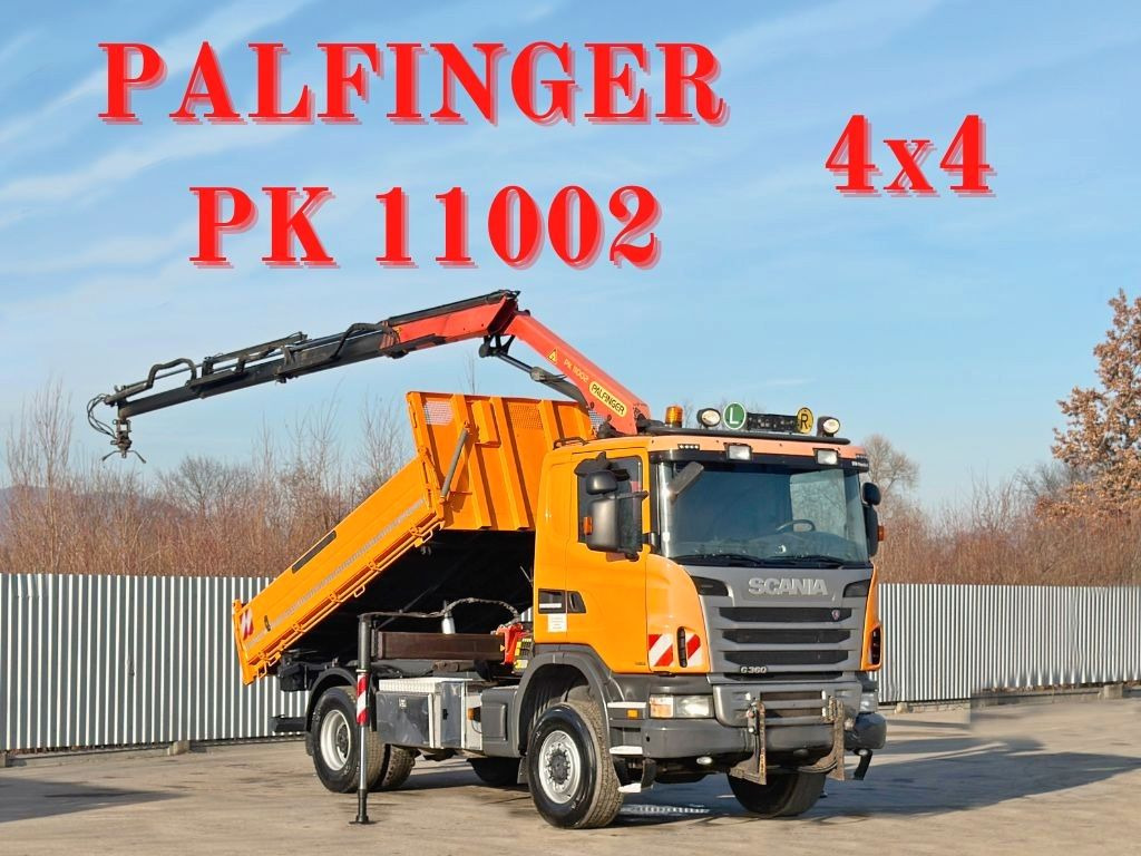 Scania G 360 * KIPPER 4,15m * PALFINGER PK 11002/ 4x4 - Camion cu macara: Foto 1 Scania G 360 * KIPPER 4,15m * PALFINGER PK 11002/ 4x4 - Camion cu macara: Foto 1