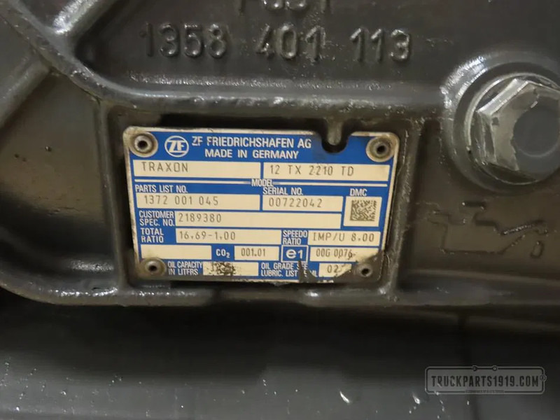 DAF 2021008 Traxon v-bak 12TX2210TD - Cutie de viteze pentru Camion: Foto 3 DAF 2021008 Traxon v-bak 12TX2210TD - Cutie de viteze pentru Camion: Foto 3