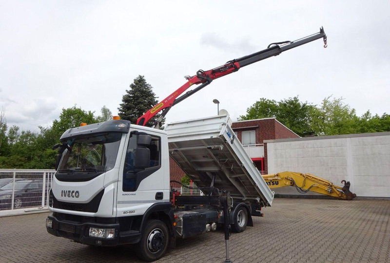 Iveco Eurocargo 80-220 Tipper + crane - Camion basculantă, Camion cu macara: Foto 1 Iveco Eurocargo 80-220 Tipper + crane - Camion basculantă, Camion cu macara: Foto 1