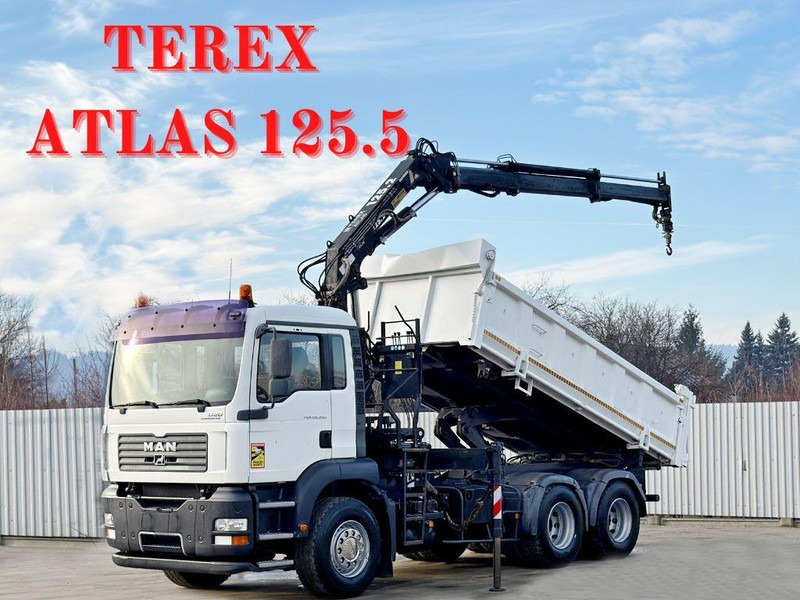 MAN TGA 26.350 * KIPPER 4,90m + TEREX ATLAS * 6x4 * - Camion platformă, Camion cu macara: Foto 1 MAN TGA 26.350 * KIPPER 4,90m + TEREX ATLAS * 6x4 * - Camion platformă, Camion cu macara: Foto 1