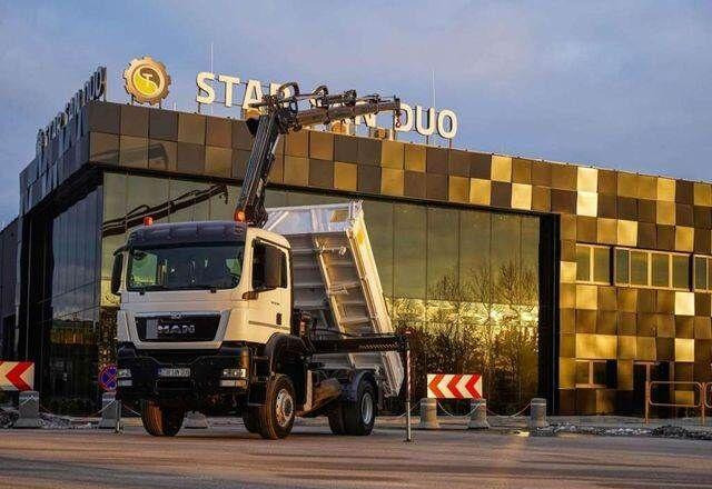 MAN TGS 18.360 4x4 HIAB 144 E-4 Crane Kipper - Camion basculantă, Camion cu macara: Foto 1 MAN TGS 18.360 4x4 HIAB 144 E-4 Crane Kipper - Camion basculantă, Camion cu macara: Foto 1