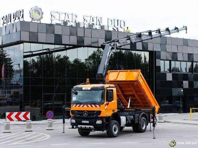 Mercedes-Benz Actros 1841 AK 4x4 Hiab 288E-7 Crane Kipper - Camion basculantă, Camion cu macara: Foto 1 Mercedes-Benz Actros 1841 AK 4x4 Hiab 288E-7 Crane Kipper - Camion basculantă, Camion cu macara: Foto 1